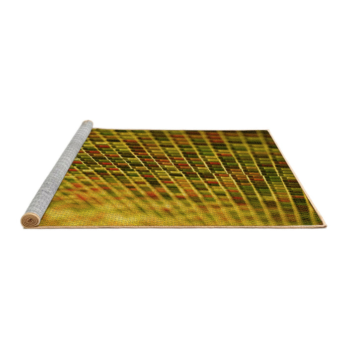 Sideview of Machine Washable Transitional Dark Bronze Brown Rug, wshpat2561yw