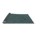 Thickness of Patterned Dark Slate Grey Green Rug, pat2562lblu