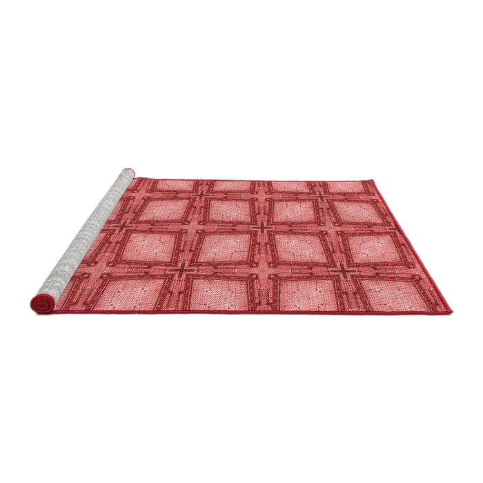 Sideview of Machine Washable Transitional Red Rug, wshpat2563rd