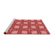 Sideview of Machine Washable Transitional Red Rug, wshpat2563rd