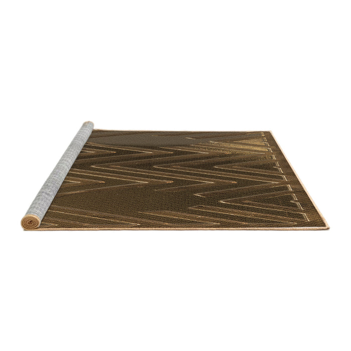 Sideview of Machine Washable Transitional Light Brown Rug, wshpat2564brn