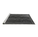 Sideview of Machine Washable Transitional Smokey Gray Rug, wshpat2564gry