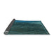 Thickness of Patterned Deep Teal Green Rug, pat2564lblu