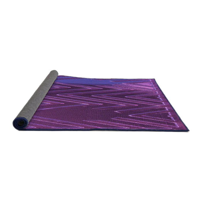 Thickness of Patterned Purple Rug, pat2564pur