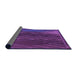 Thickness of Patterned Purple Rug, pat2564pur