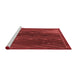 Sideview of Machine Washable Transitional Red Rug, wshpat2564rd