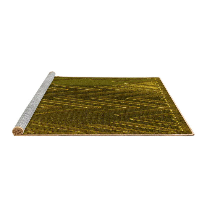 Sideview of Machine Washable Transitional Bakers Brown Rug, wshpat2564yw