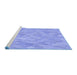 Sideview of Machine Washable Transitional Light Slate Blue Rug, wshpat2565blu