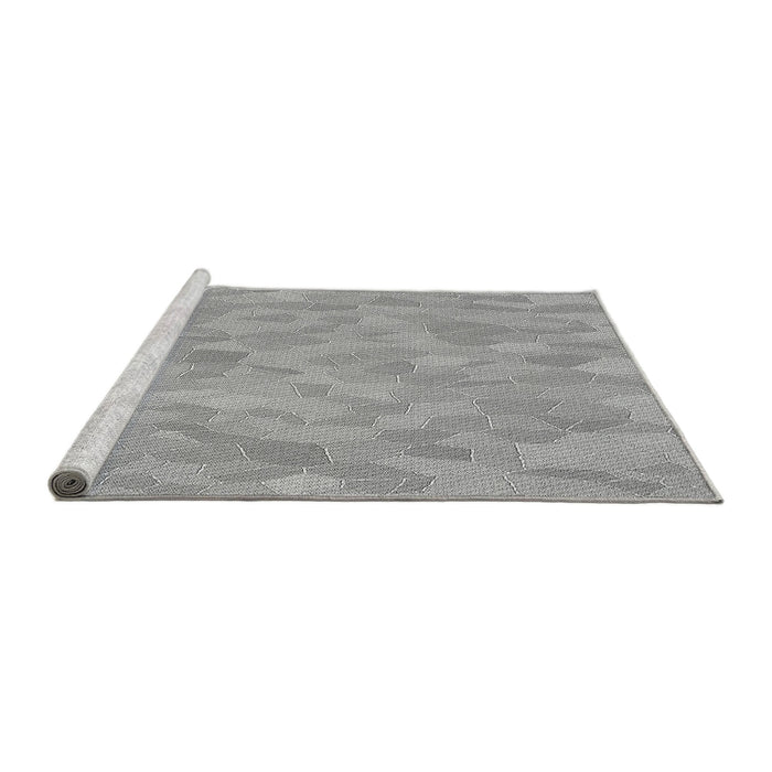 Sideview of Machine Washable Transitional Gray Rug, wshpat2565gry