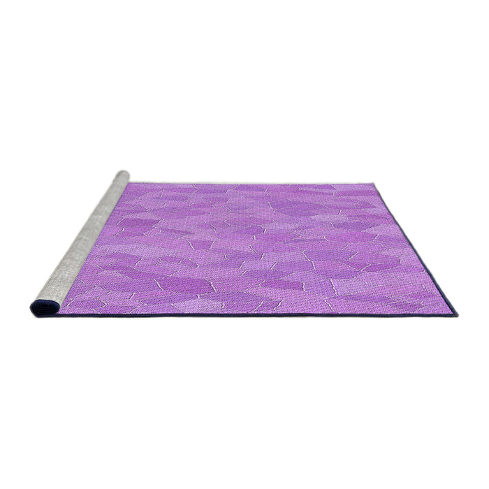 Sideview of Machine Washable Transitional Violet Purple Rug, wshpat2565pur