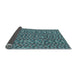 Thickness of Patterned Macaw Blue Green Rug, pat2566lblu