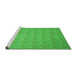 Sideview of Machine Washable Transitional Lime Green Rug, wshpat2568grn