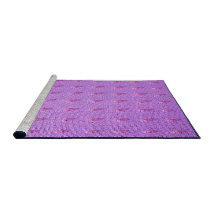Sideview of Machine Washable Transitional Violet Purple Rug, wshpat2568pur