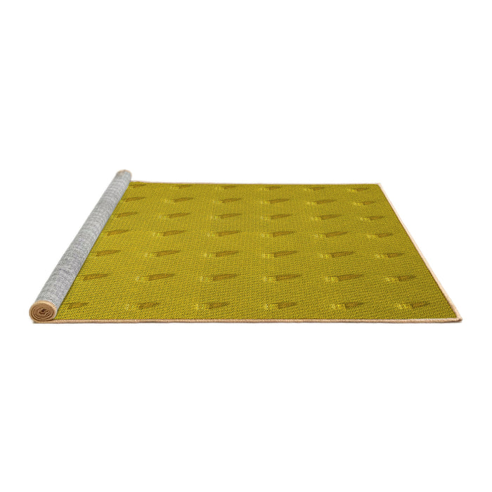 Sideview of Machine Washable Transitional Dark Golden Brown Rug, wshpat2568yw