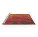 Sideview of Machine Washable Transitional Orange Rug, wshpat2569brn