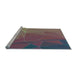 Sideview of Machine Washable Transitional Rose Dust Purple Rug, wshpat2569lblu