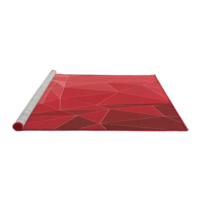 Sideview of Machine Washable Transitional Red Rug, wshpat2569rd