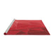 Sideview of Machine Washable Transitional Red Rug, wshpat2569rd