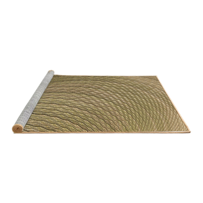 Sideview of Machine Washable Transitional Red Brown Rug, wshpat257brn