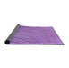 Thickness of Patterned Violet Purple Rug, pat257pur