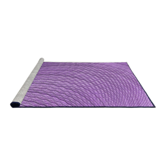 Sideview of Machine Washable Transitional Violet Purple Rug, wshpat257pur