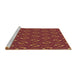 Sideview of Machine Washable Transitional Orange Rug, wshpat2570brn