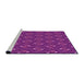 Sideview of Machine Washable Transitional Dark Magenta Purple Rug, wshpat2570pur