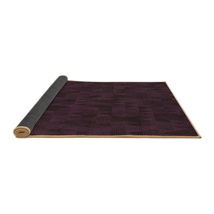 Thickness of Patterned Purple Lily Purple Rug, pat2571brn