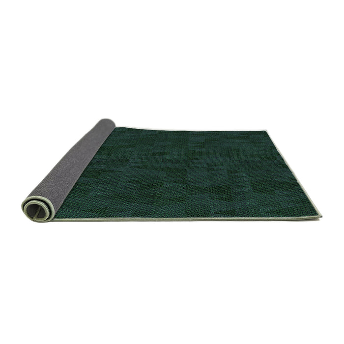 Thickness of Patterned Medium Forest Green Rug, pat2571grn