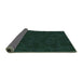 Thickness of Patterned Medium Forest Green Rug, pat2571grn