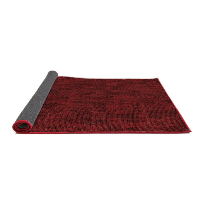 Thickness of Patterned Red Rug, pat2571rd
