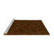 Sideview of Machine Washable Transitional Dark Bronze Brown Rug, wshpat2571yw