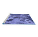 Sideview of Machine Washable Transitional Sky Blue Rug, wshpat2572blu