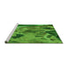 Sideview of Machine Washable Transitional Green Rug, wshpat2572grn