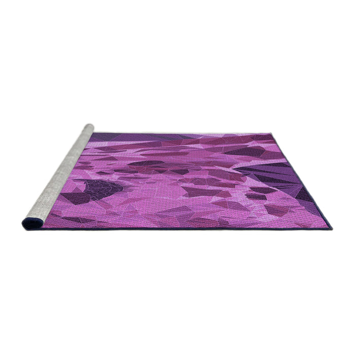 Sideview of Machine Washable Transitional Medium Violet Red Pink Rug, wshpat2572pur