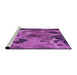 Sideview of Machine Washable Transitional Medium Violet Red Pink Rug, wshpat2572pur