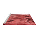 Sideview of Machine Washable Transitional Red Rug, wshpat2572rd