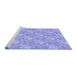 Sideview of Machine Washable Transitional Light Slate Blue Rug, wshpat2573blu