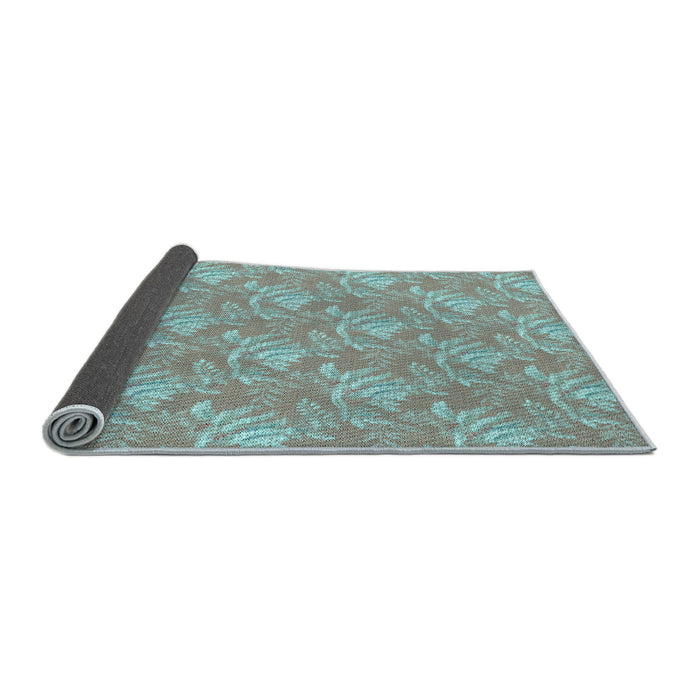 Thickness of Patterned Tiffany Blue Rug, pat2573lblu