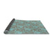 Thickness of Patterned Tiffany Blue Rug, pat2573lblu
