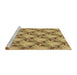 Sideview of Machine Washable Transitional Golden Brown Yellow Rug, wshpat2575brn