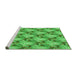 Sideview of Machine Washable Transitional Neon Green Rug, wshpat2575grn