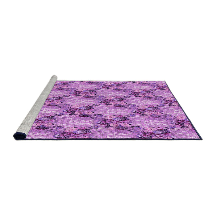 Sideview of Machine Washable Transitional Violet Purple Rug, wshpat2575pur