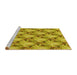 Sideview of Machine Washable Transitional Yellow Rug, wshpat2575yw