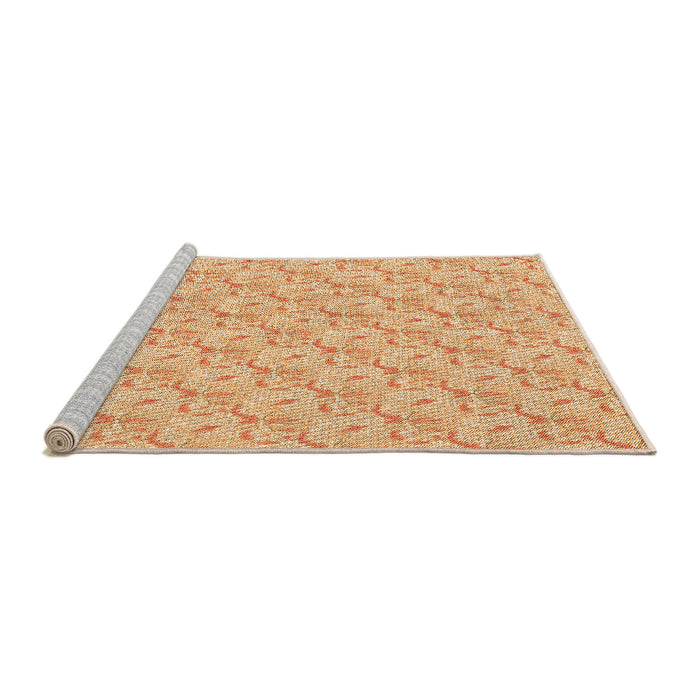 Sideview of Machine Washable Transitional Orange Rug, wshpat2576org