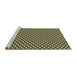 Sideview of Machine Washable Transitional Army Green Rug, wshpat2577brn