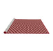 Sideview of Machine Washable Transitional Tomato Red Rug, wshpat2577rd