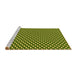 Sideview of Machine Washable Transitional Green Rug, wshpat2577yw