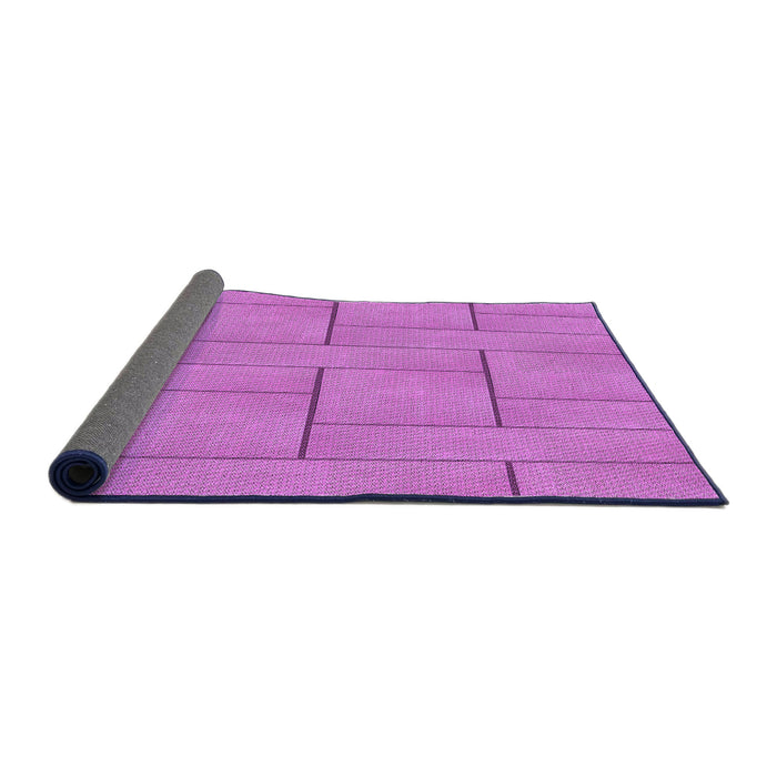 Thickness of Patterned Violet Purple Rug, pat2578pur
