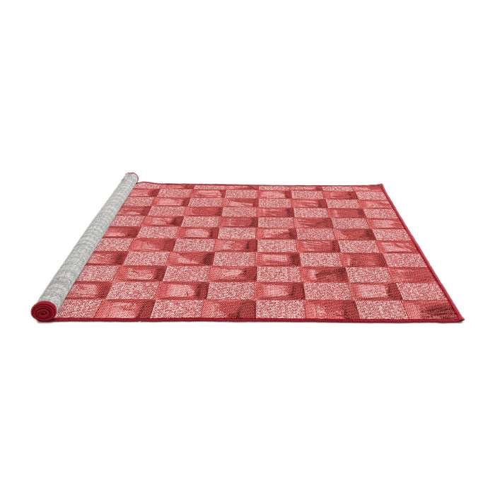 Sideview of Machine Washable Transitional Light Coral Pink Rug, wshpat2579rd